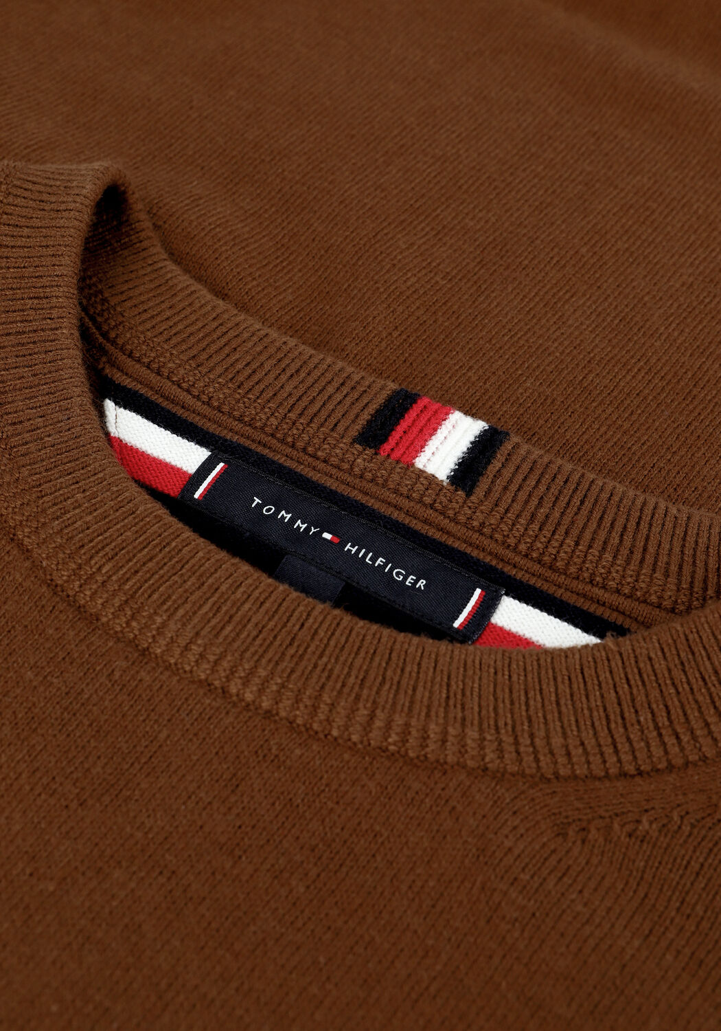 Bruine TOMMY HILFIGER Trui PIMA COTTON CASHMERE CREW NECK - large