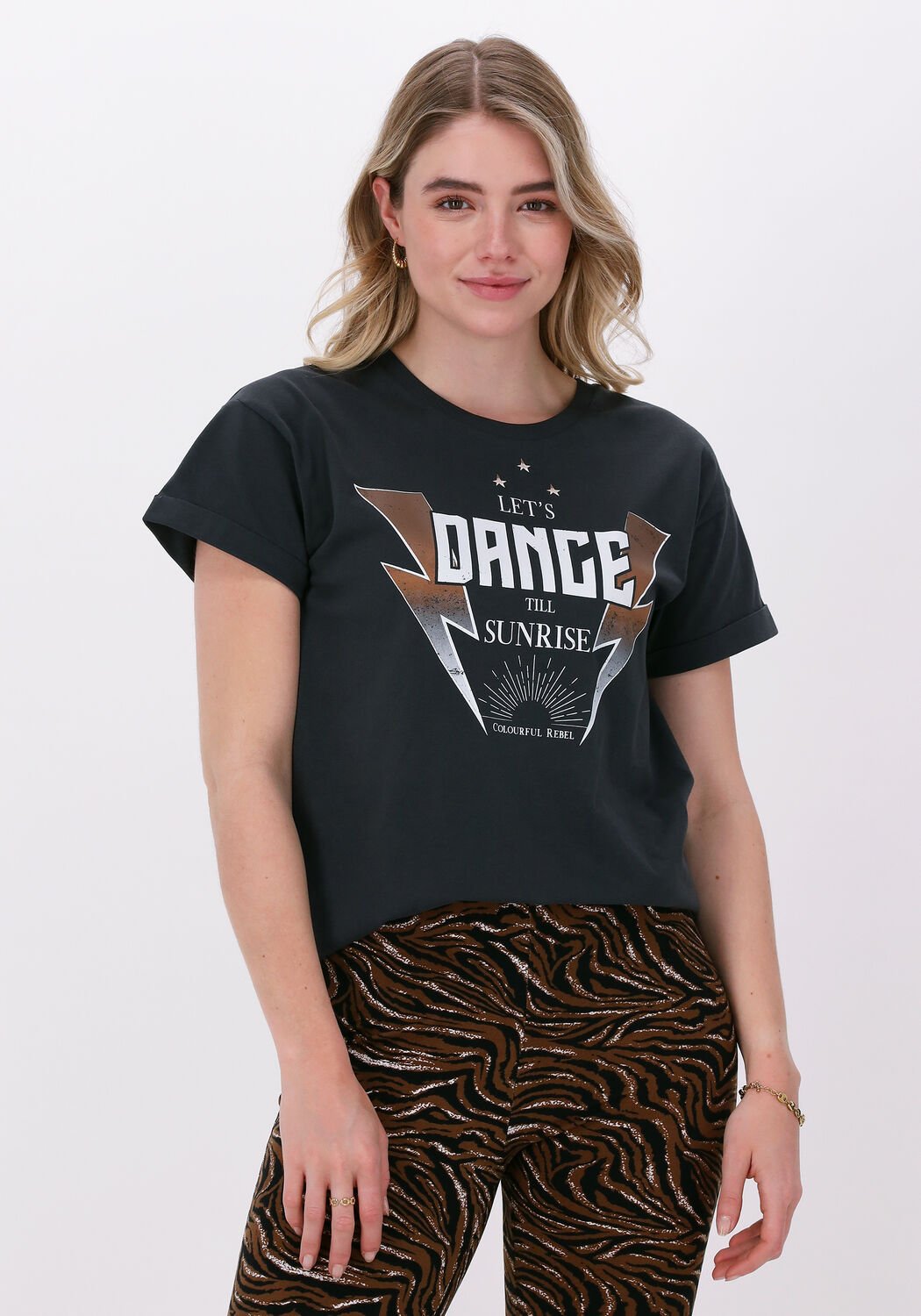 Zwart t hotsell shirt met opdruk