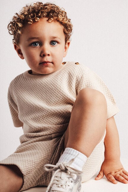 Beige BAJE STUDIO T-shirt FRAIN - large