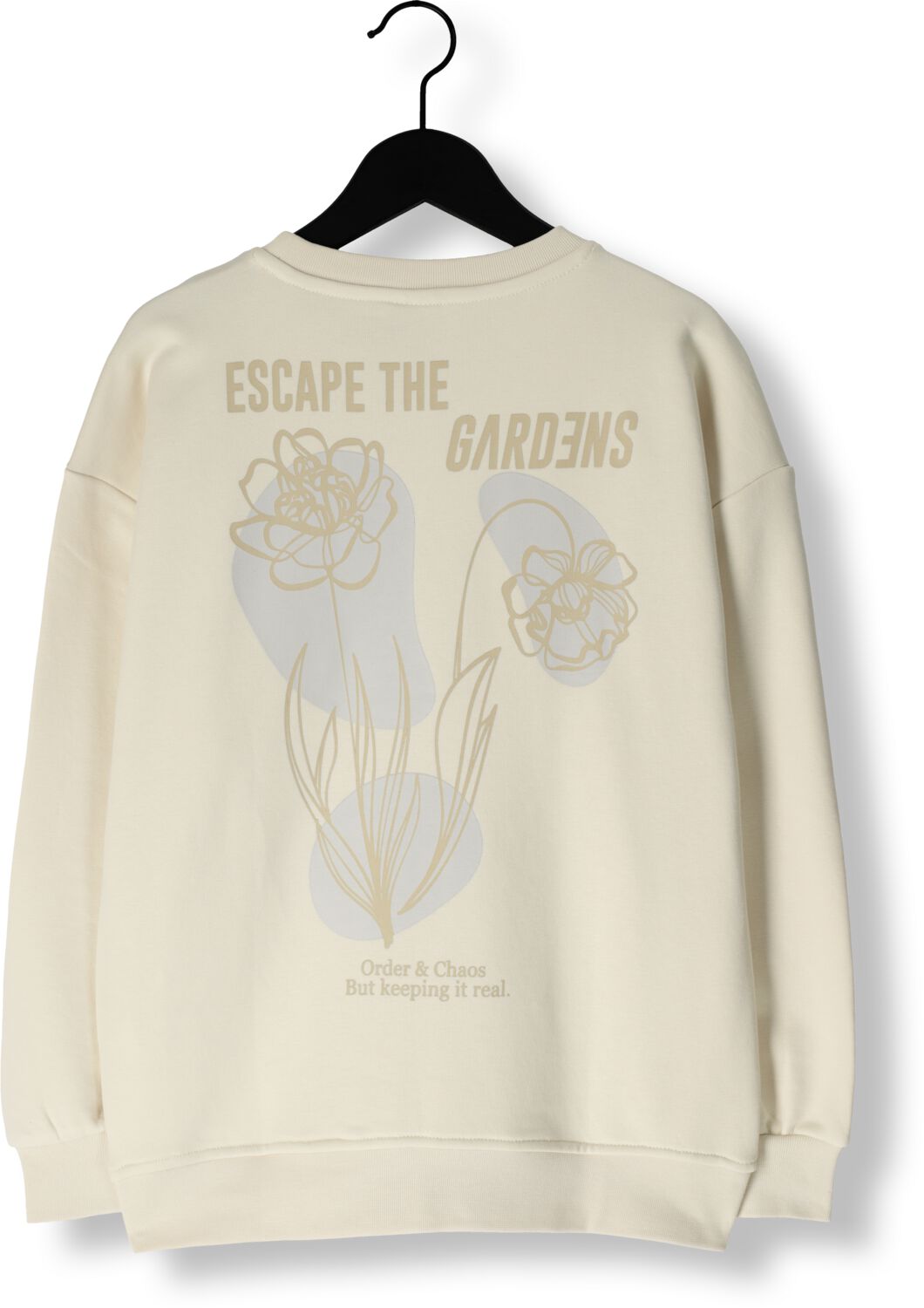 NIK & NIK Jongens Truien & Vesten Bloom Oversized Sweatshirt Ecru