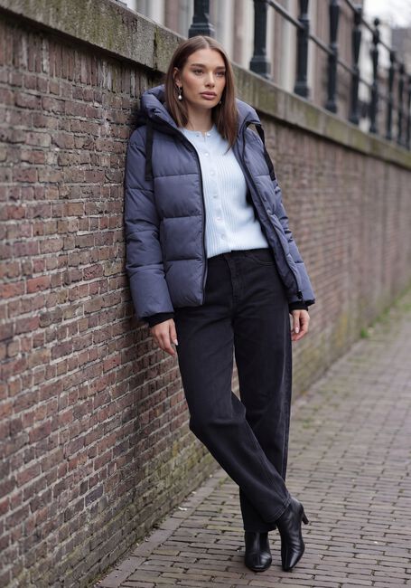 Donkerblauwe MSCH COPENHAGEN Gewatteerde jas MSCHPAVINARIA SHORT JACKET - large