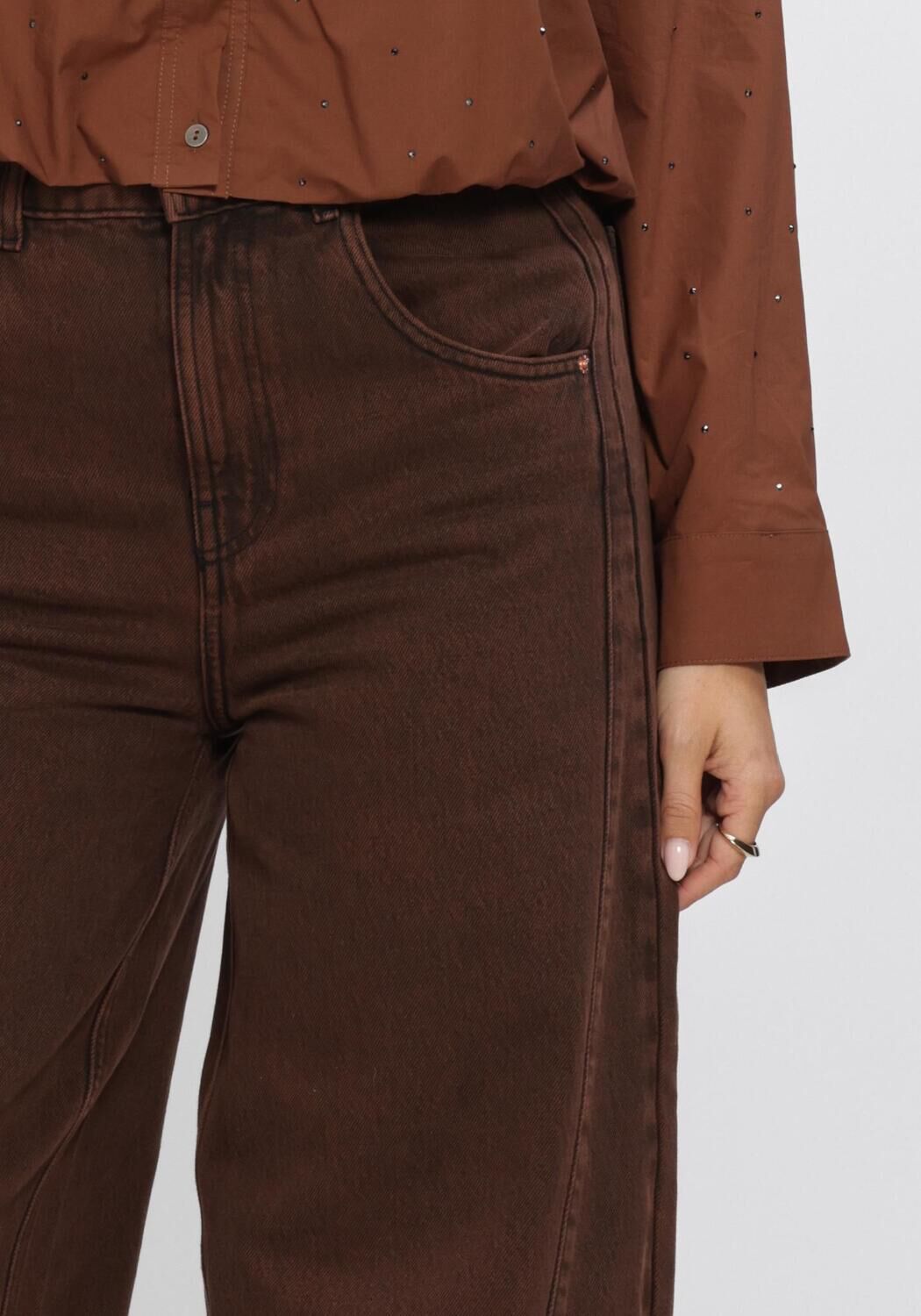 Bruine AAIKO Wijde broek DALEY CO 526 - large