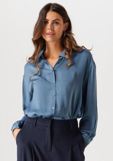 Donkerblauwe MSCH COPENHAGEN Blouses MSCHSANDELINE MALUCA SHIRT - large