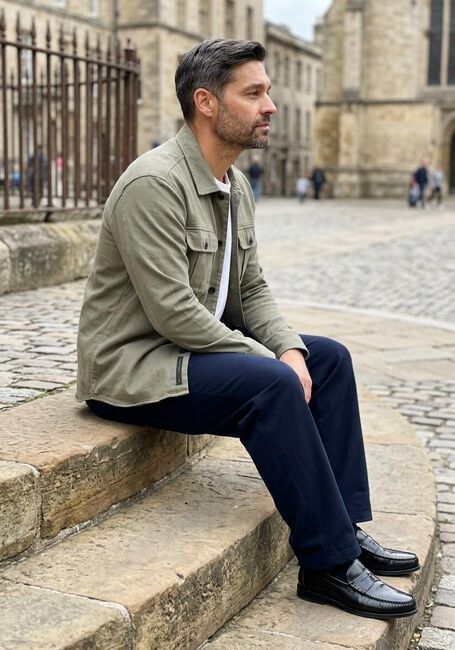 Khaki BUTCHER OF BLUE Overshirt PHIL JERSEY OVERSHIRT - large