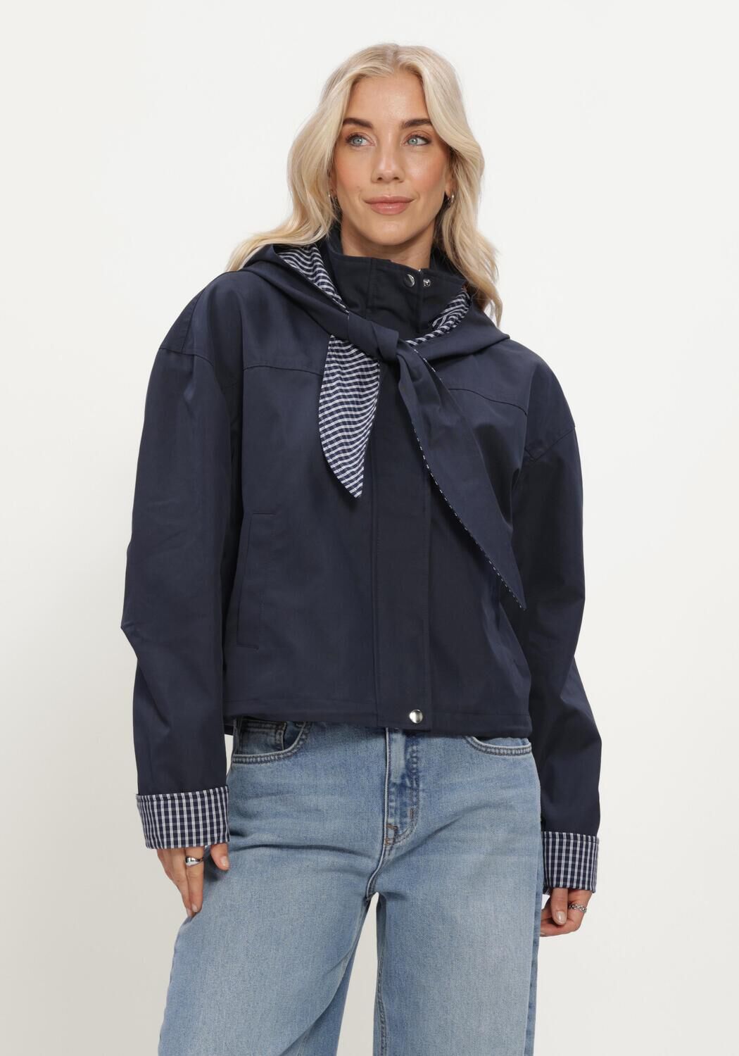 Donkerblauwe Y.A.S. Jack YASANCA LS HOOD JACKET S. - STORY - large