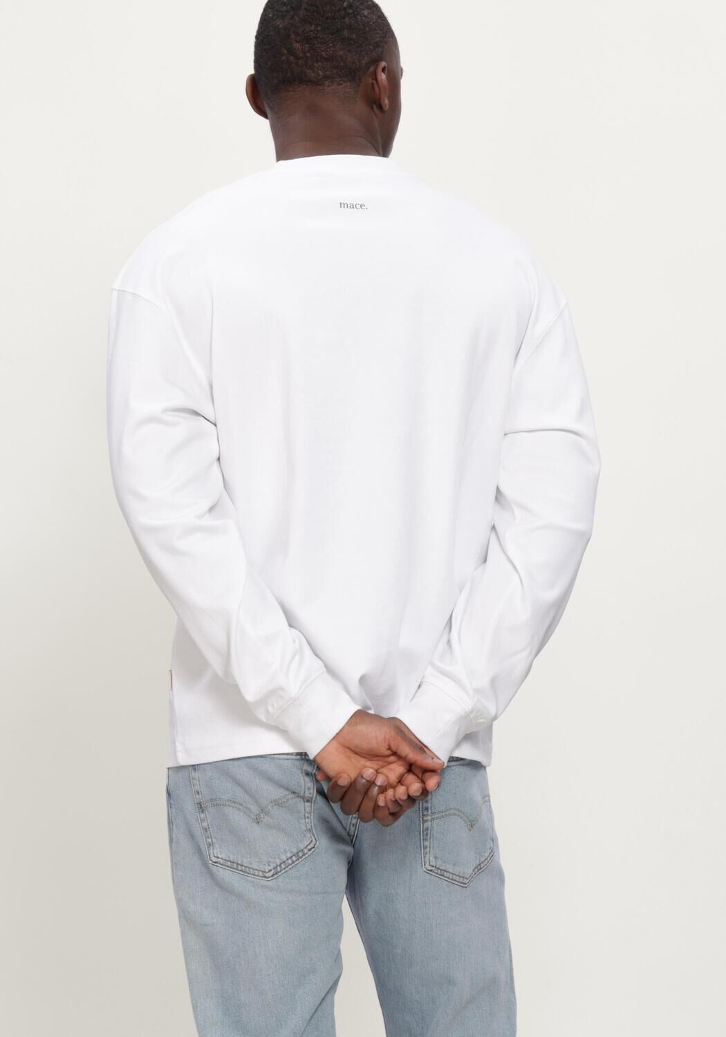 Witte MACED T-shirt M-AIDEN - large