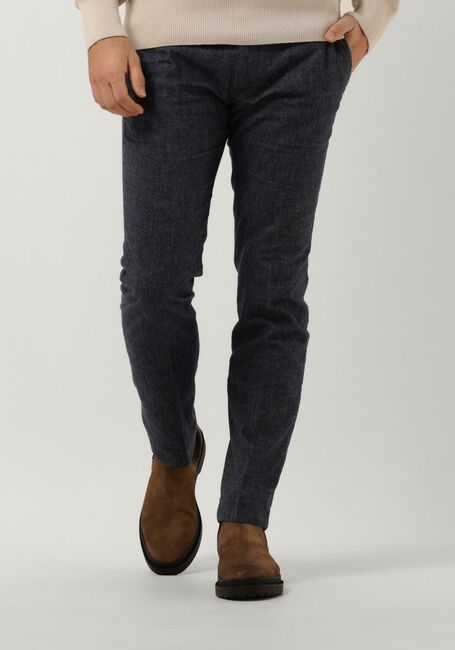 Donkerblauwe TOMMY HILFIGER Pantalon BLEECKER FAKE SOLID WOOL LOOK - large