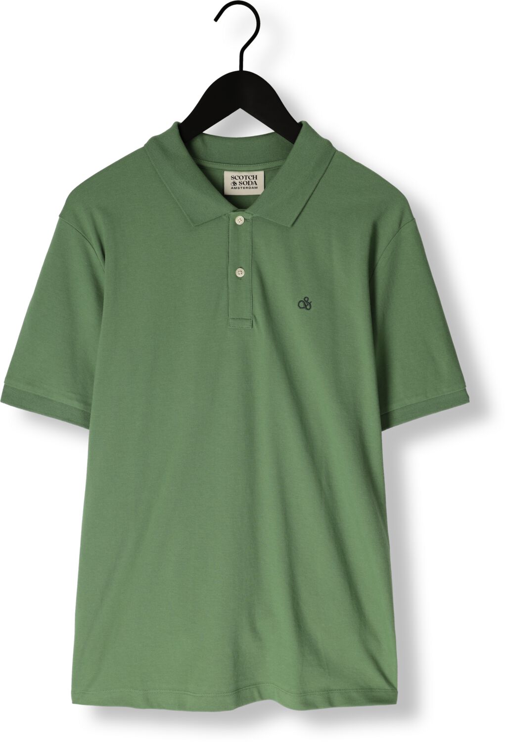 SCOTCH & SODA Heren Polo's & T-shirts Logo Pique Polo Groen