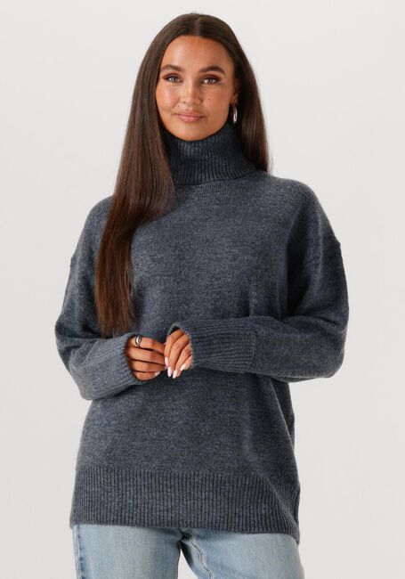 Donkerblauwe WITHBLACK Trui WBLALVA LONG ROLL NECK SWEATER - large