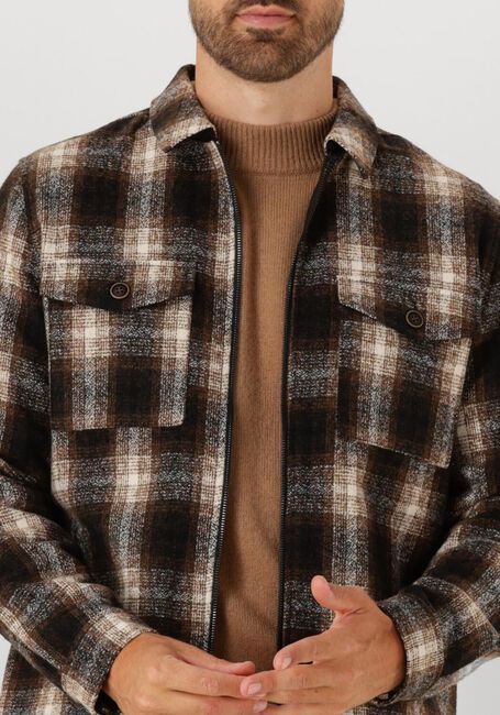 Bruine ANERKJENDT Overshirts AKHANKY WOOL OS - large