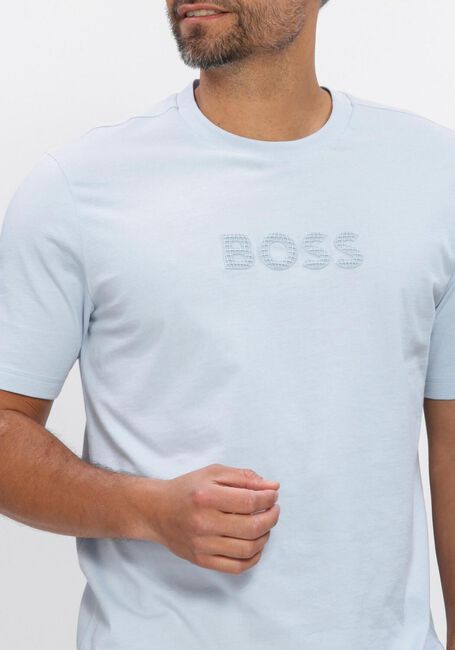 Lichtblauwe BOSS GREEN T-shirt TS_TERRACE LOGO - large