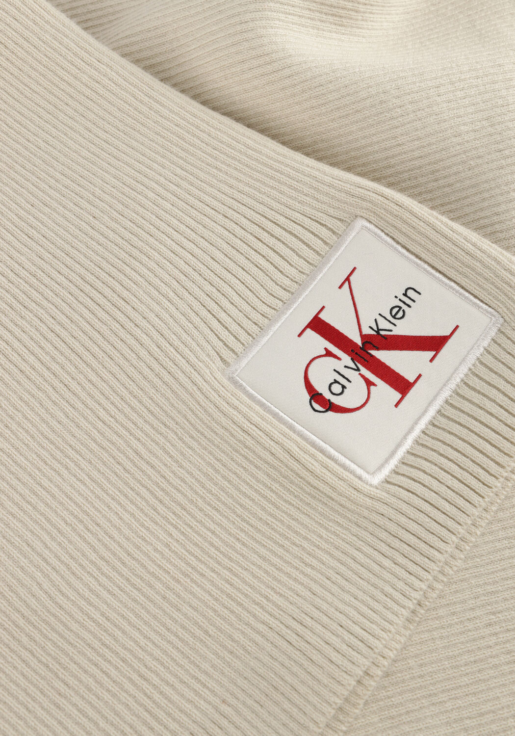 Taupe CALVIN KLEIN Coltrui WOVEN LABEL ROLL NECK - large