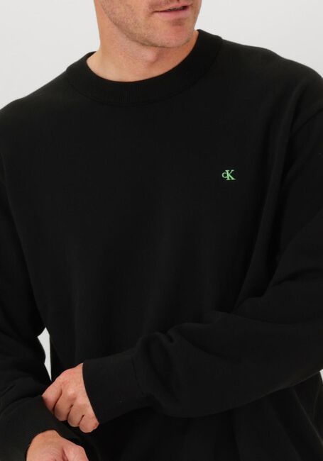 Zwarte CALVIN KLEIN Trui LS EZ CORRON CREWNK SWEATER 12GG - large