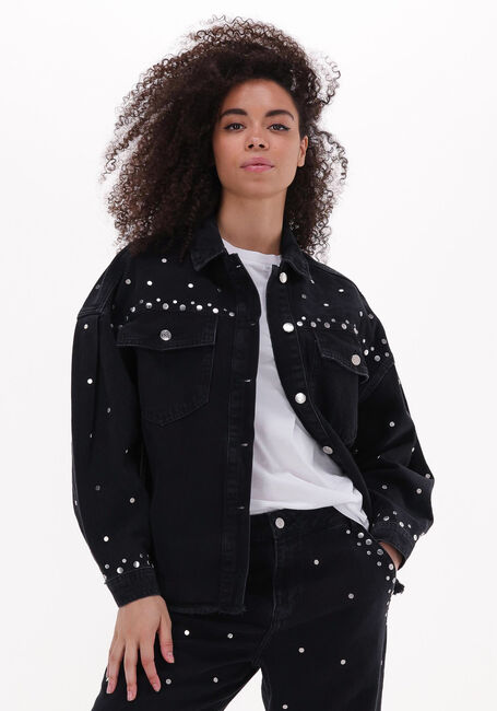 Zwarte ALIX THE LABEL Spijkerjas WOVEN STUDDED DENIM JACKET | Omoda