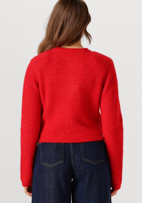 Rode SELECTED WOMEN Trui SLFSIA RAS LS KNIT CROPPED CARDIGAN - large