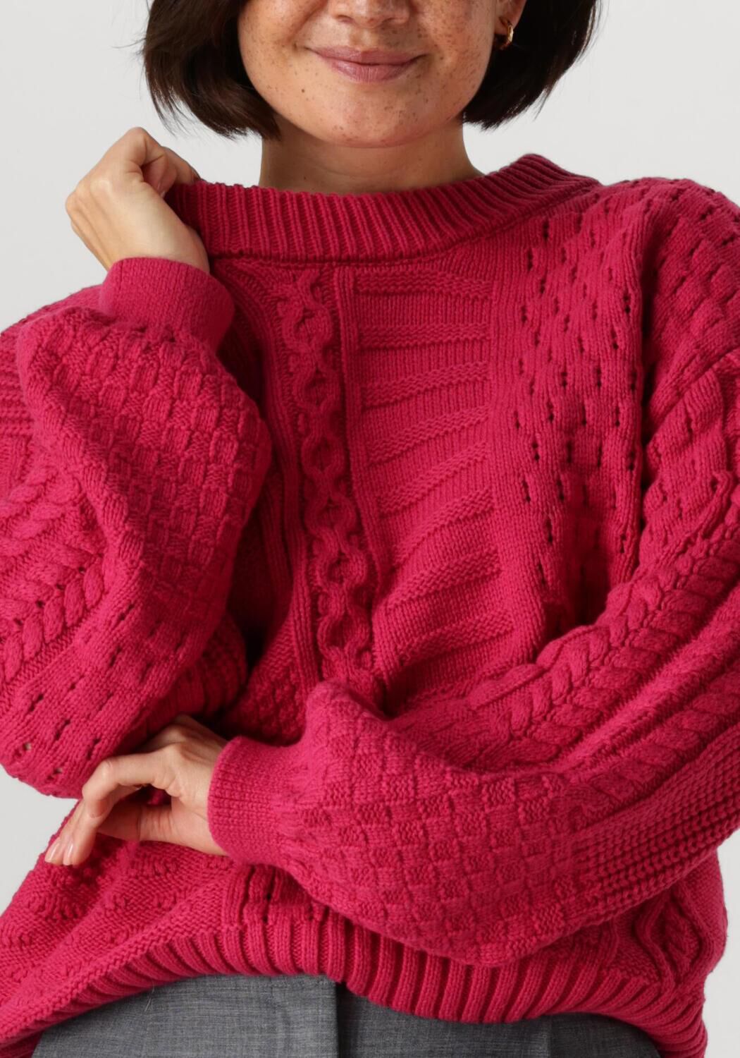 OBJECT Dames Truien & Vesten Objrush Re L s Knit Pullover Roze
