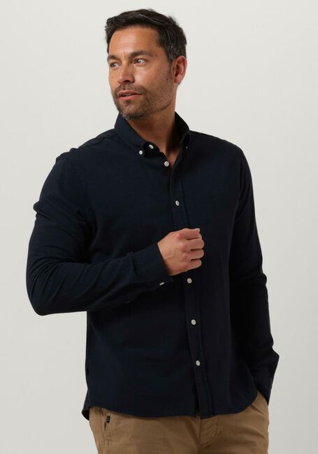 Blauwe BUTCHER OF BLUE Overshirt ROBBINS CLEAN PIQUE SHIRT - large
