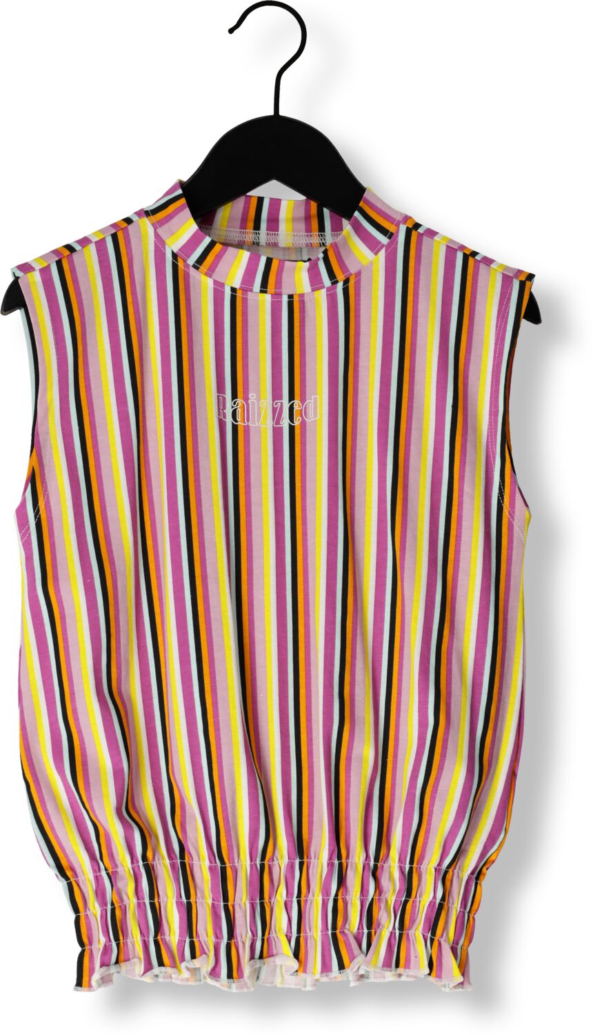 Raizzed T-shirt Lieke lila geel multicolor Paars Meisjes Katoen Ronde hals 128