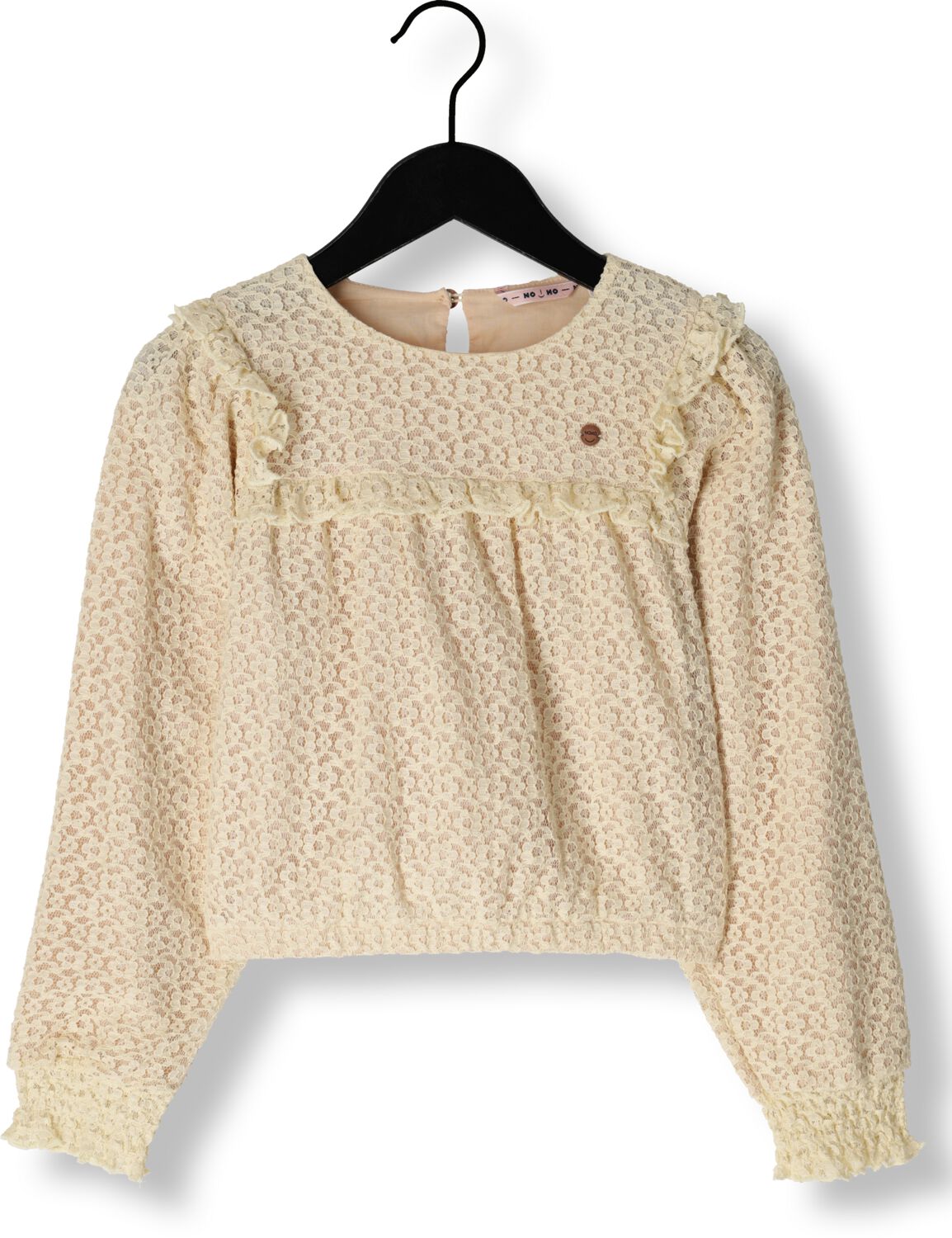 NONO Meisjes Blouses Tirzy Lace Blouse Creme