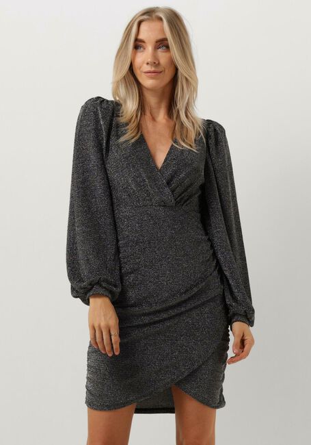 Zwarte Y.A.S. Mini jurk YASTIKKA LS GLITTER DRESS - large