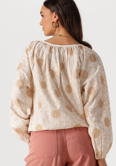 Witte SUMMUM Blouses LONGSLEEVE TOP FLOWER EMBROIDERY - large