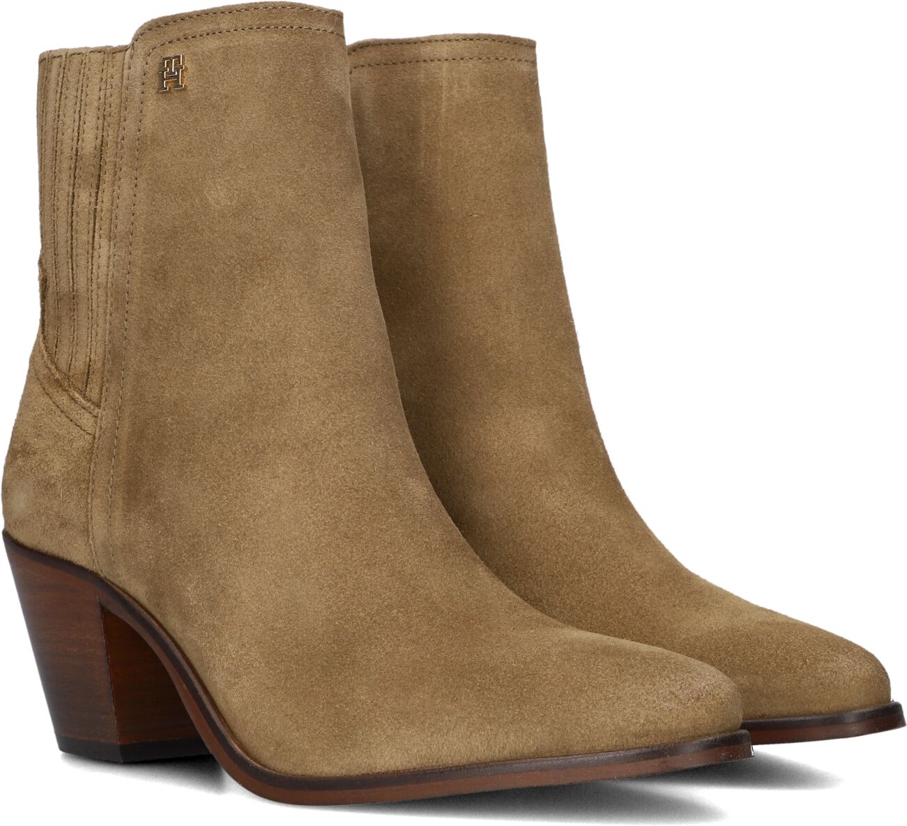 TOMMY HILFIGER Bruine Enkellaarsjes Western Mid Heel S