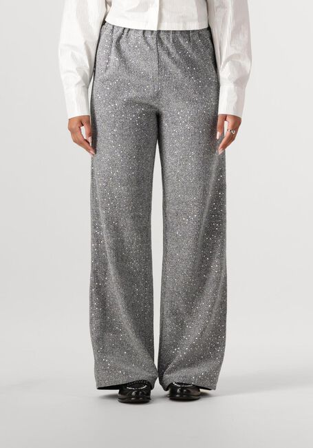 Grijze ALIX THE LABEL Wijde broek LADIES WOVEN SEQUIN PANT - large