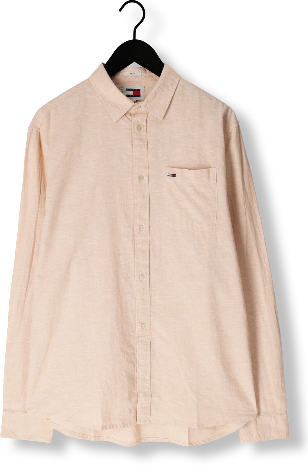 TOMMY JEANS Heren Overhemden Tjm Reg Linen Blend Shirt Beige