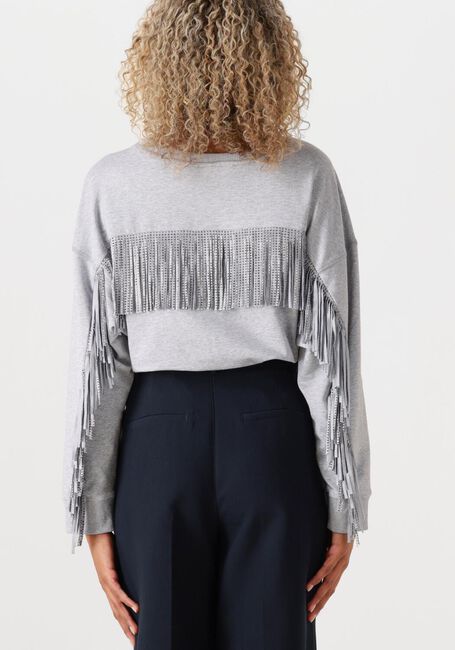 Lichtgrijze CO'COUTURE Trui STUDCC FRINGE SWEAT - large