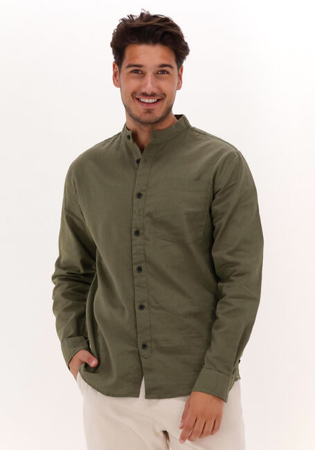 Groene ANERKJENDT Casual overhemd AKLUKAS LINEN SHIRT - large