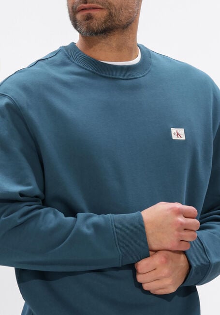 Petrol CALVIN KLEIN Sweater LS 350TERRY EY WHSL BADGE CREWNE - large