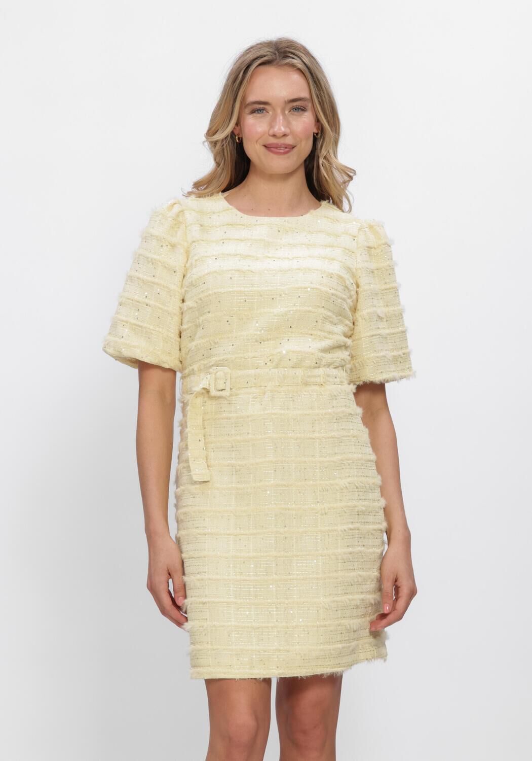 Gele FREEBIRD Jurken WV-HAIRY-SEQUINCE-261 - large