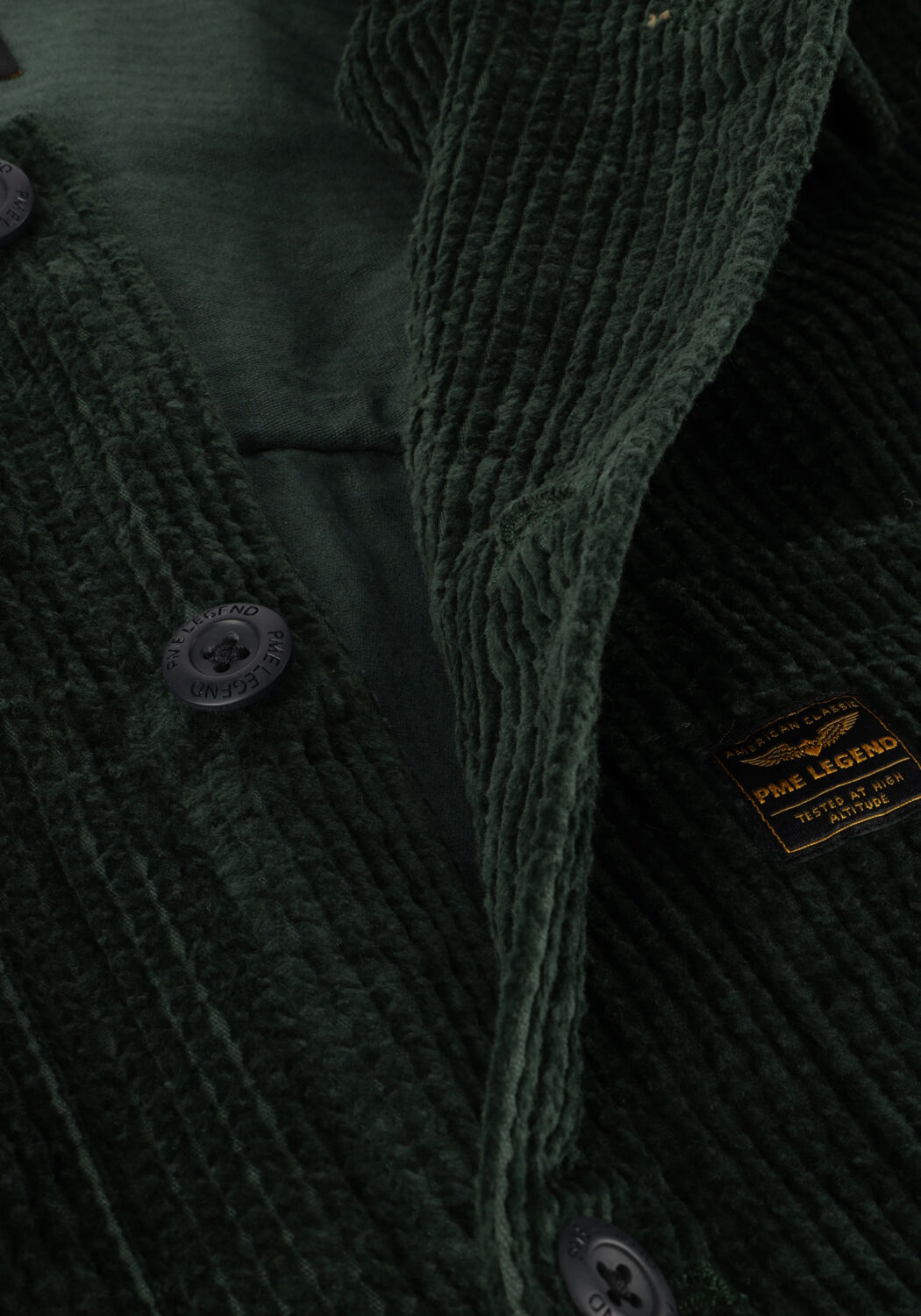 Groene PME LEGEND Overshirt LONG SLEEVE SHIRT CTN DOBBY CORDUROY - large