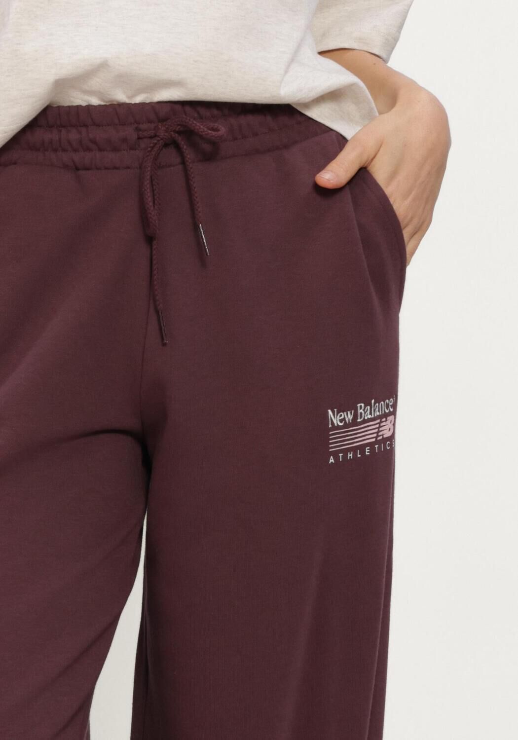 Bordeaux NEW BALANCE Joggingbroek TRACKSIDE FRENCH TERRY PANT - large