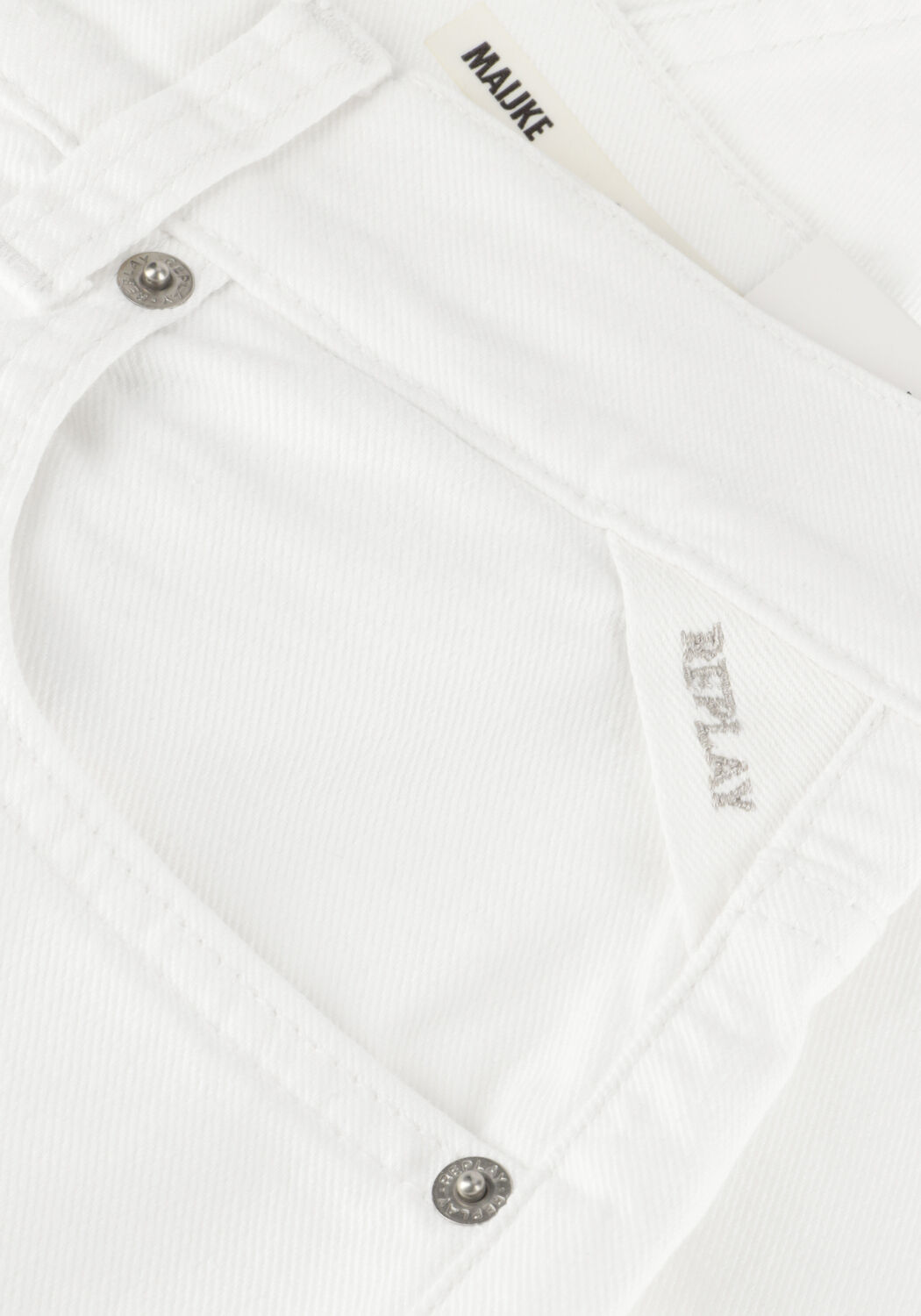 Witte REPLAY Straight leg jeans MAIJKE STRAIGHT PANTS - large