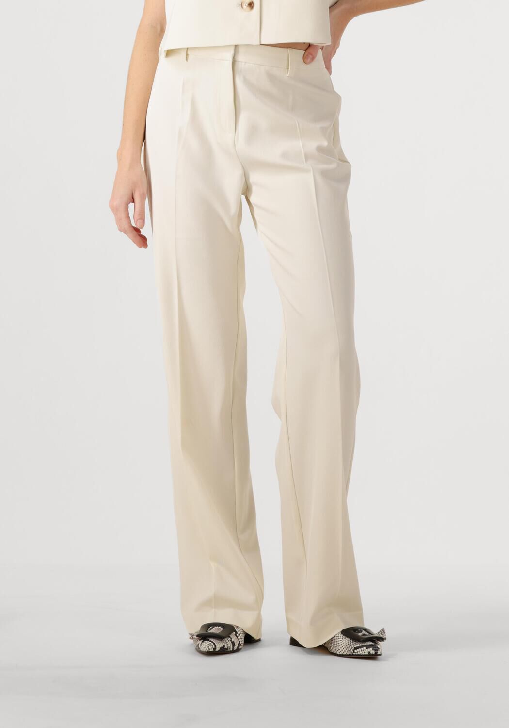 NEO NOIR Dames Broeken Alice Structure Pants Ecru