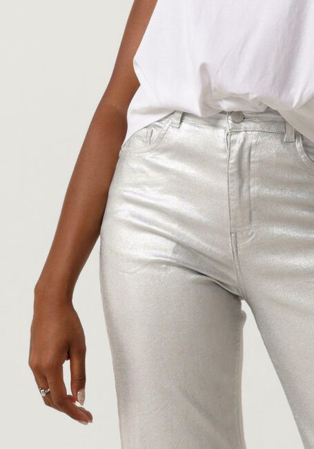 Zilveren OBJECT Wijde broek OBJSUNNY MW PANT E DIV - large