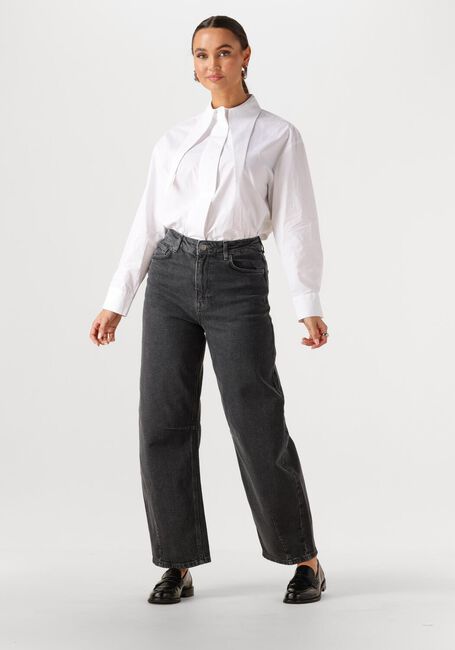 Antraciet SELECTED WOMEN Wide jeans SLFLOOSE BARREL ANE-KORI MW JEANS - large