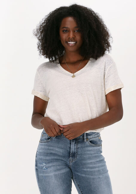 Witte SUMMUM T-shirt TEE FOIL COATED LINEN JERSEY - large