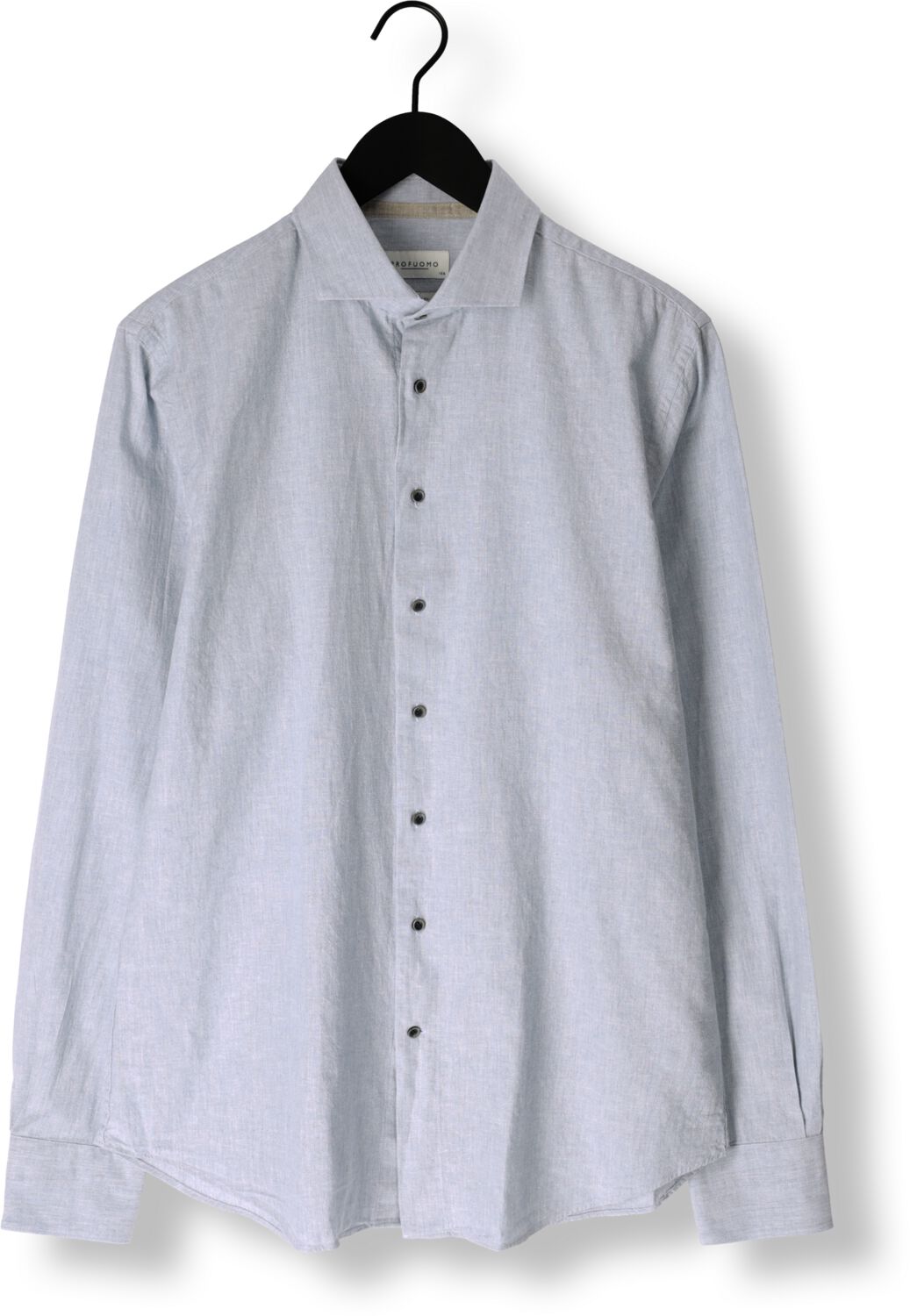 PROFUOMO Heren Overhemden Shirt Cutaway Sc Cotton Linnen Lichtblauw