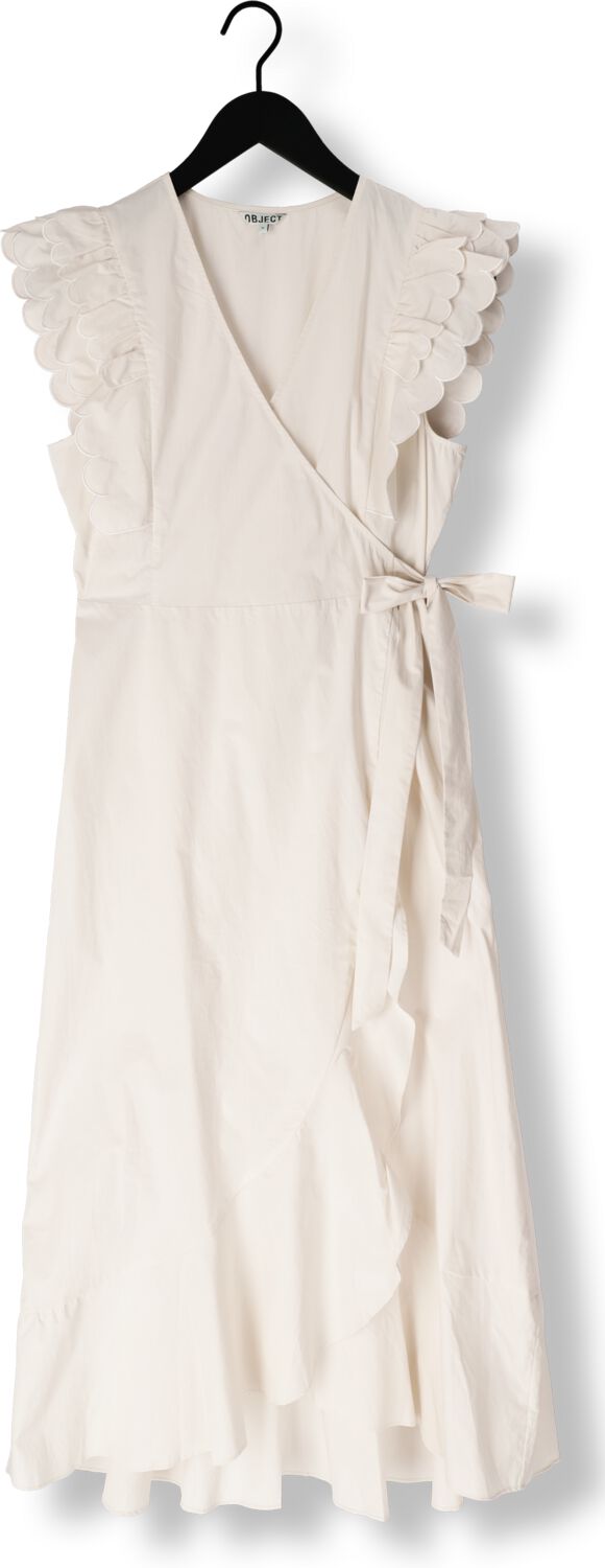 OBJECT Dames Jurken Objhope Papaya S s Wrap Dress Beige