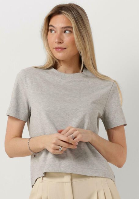 Lichtgrijze SELECTED FEMME T-shirt SLFESSENTIAL SS BOXY TEE - large
