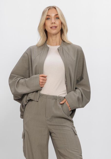 Taupe WITHBLACK Blazer WBLANNA STRIPE BATSLEVE JACKET - large