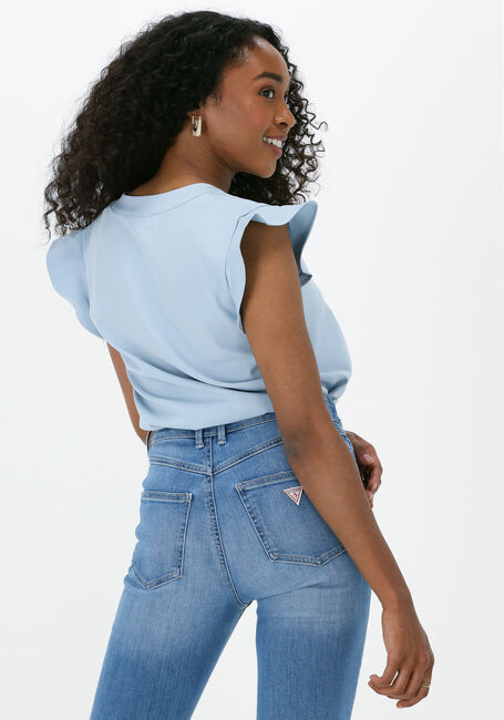 Lichtblauwe GUESS Top SS MATTHEA TOP - large