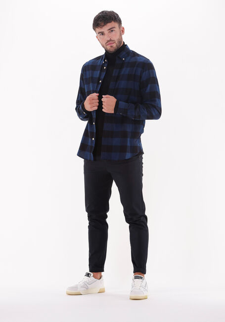 Zwarte SELECTED MEN Coltrui TOWN MERINO COOLMAX KNIT ROLL B - large