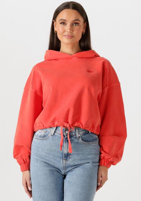 Rode TOMMY JEANS Sweater TJW CRP GMD SCRIPT HOODIE - large