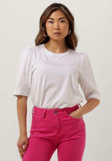 Witte MSCH COPENHAGEN T-shirt TIFFA ORGANIC 2/4 PUFF TEE - large