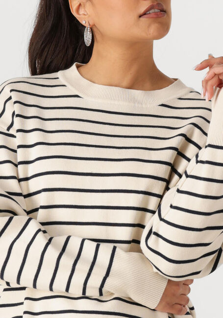 Ecru WITHBLACK Trui WBLBARBARA LS STRIPED PULLOVER - large