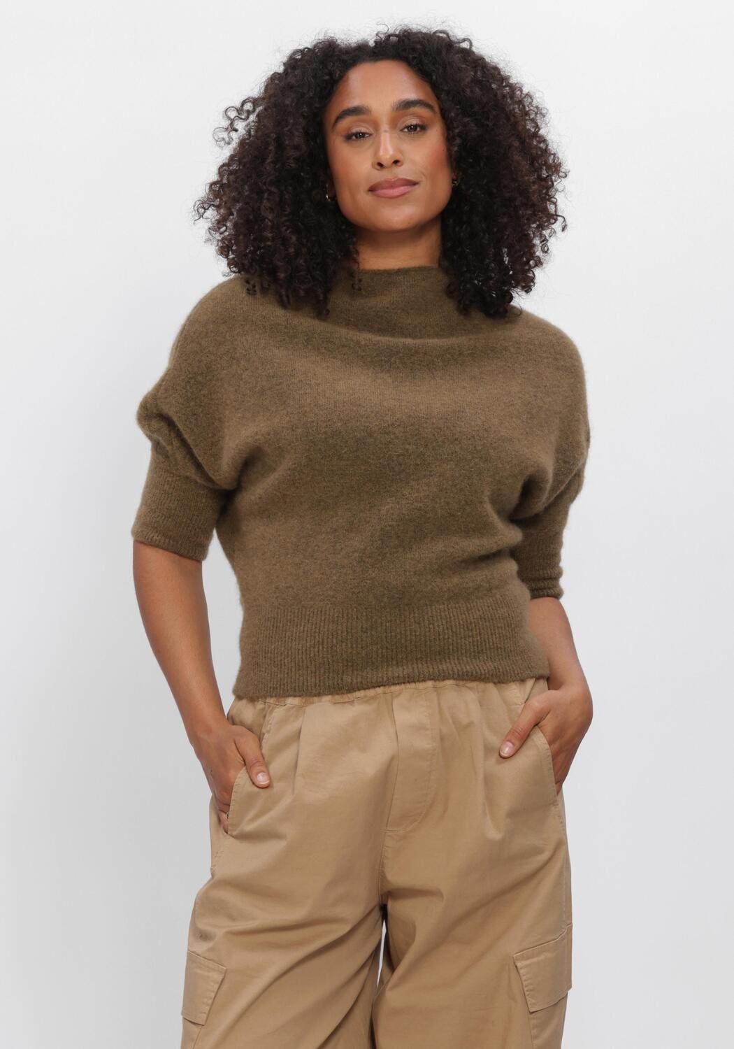 Khaki BY-BAR Trui KYOTO PULLOVER - large