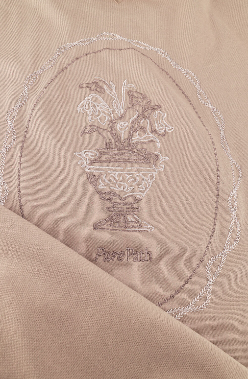 Zand PURE PATH T-shirt EMBROIDERED VASE T-SHIRT - large